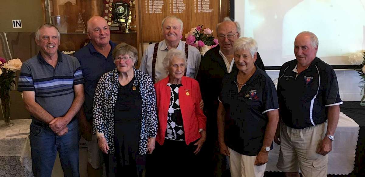 From left, Tony Dick, Neville Smith, Audrey Mitchelson, Bev Williams,Rex Richardson, Rodger Paice, Jan Richardson and Graeme Osbourne.